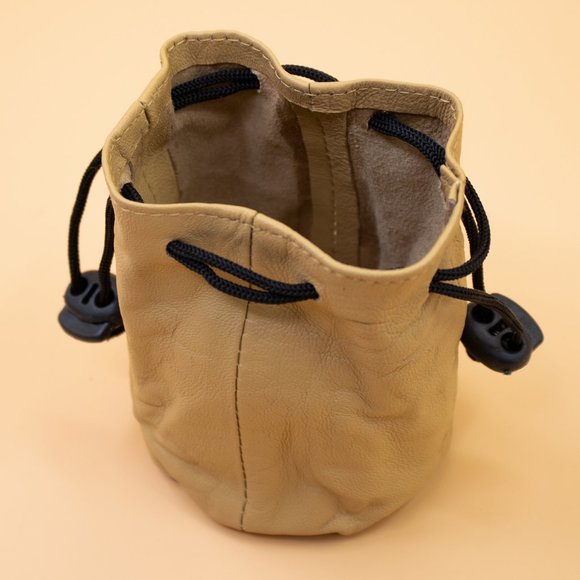 Genuine Leather Drawstring Pouch for Women - Picture 3 of 5